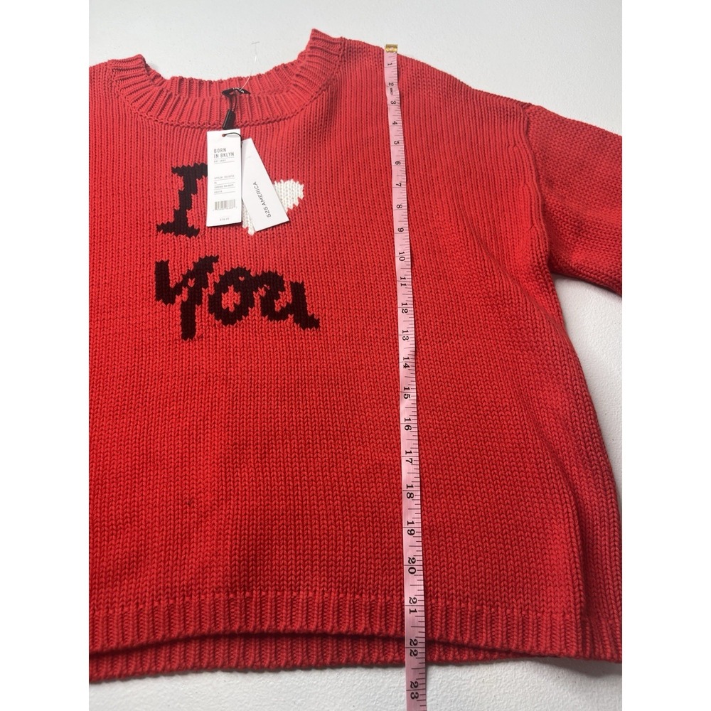 525 America Sweater I Heart You Red Size XL NWT - Picture 6 of 9